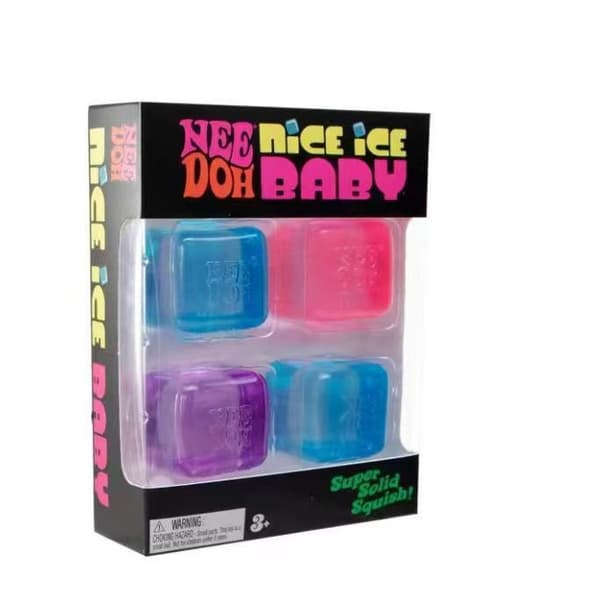 Squeeze ice cubes, Schylling Needoh Maltos cubes, Slow rebound stress relief toy, Squeeze ball Four-in-one mini ice cubes