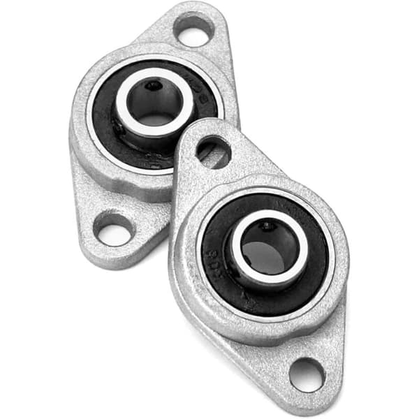 6 stk KFL08 Flens kulelager. 8mm lagerhus. Sink legering. For 3D-printere