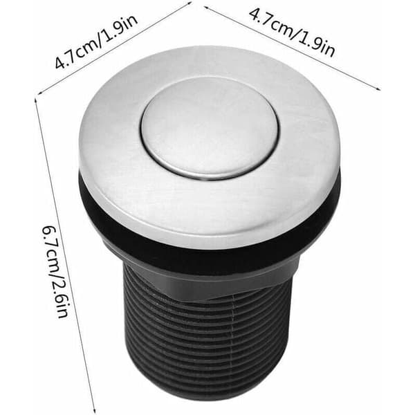 Uønsket luftbryter, automatisk trykknappbryter + pneumatisk slangesett. 32 mm