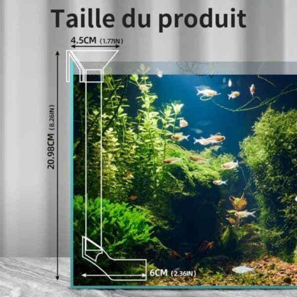 Samlet foderrør. Akvariefoderrør. To foderpositioner til øvre og nedre fisk (21-37 cm)