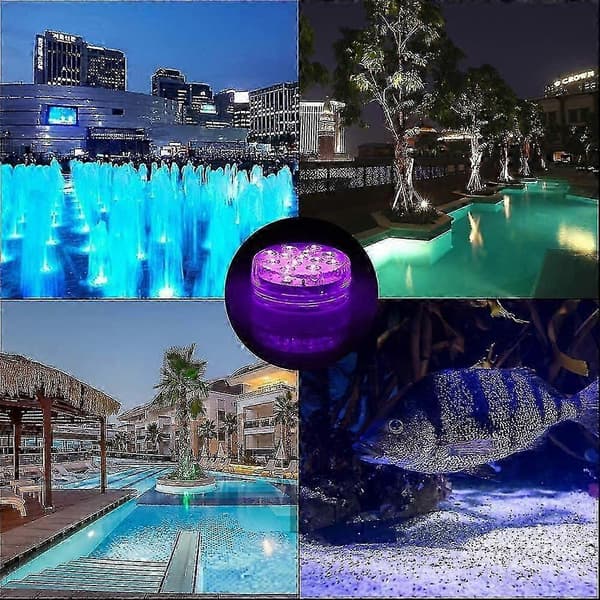 LED Undervannslys 10 LED IP68 Vanntette LED Undervannslys