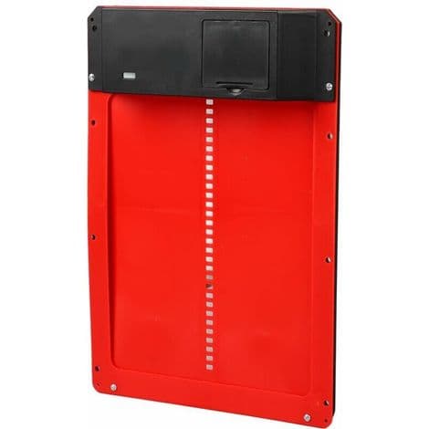 Automatisk hönshusdörr med ljusdetektering, enkel installation, batteridriven