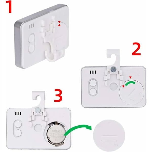 (White) Thermometer - 3X - Digital - Waterproof - Refrigerator and freezer - ABS