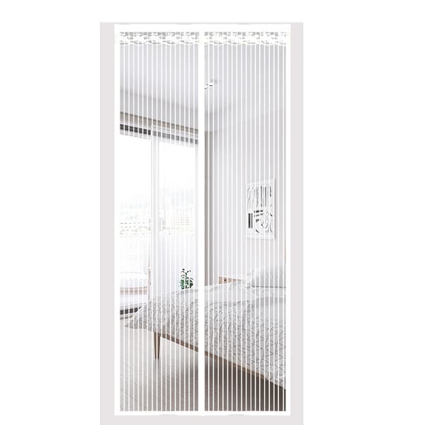 Magnetisk myggnetting for dør, 90x210cm, hvit