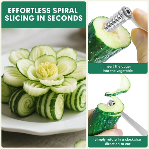 Spiralpotetkutter. Spiralpotetkutter i rustfritt stål. Bærbar grønnsakskutter for agurker, epler, gulrøtter, etc.