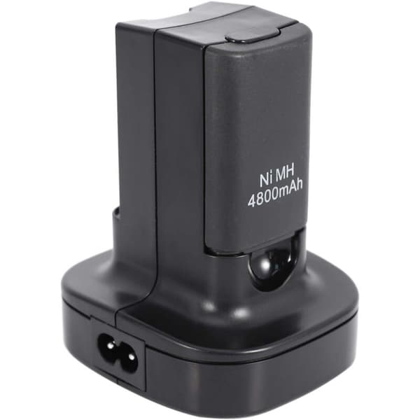 Dobbel laderdokkingstasjon med 2 x 4800mAh oppladbare batterier, lade-LED for 360-kontroller, EU-plugg