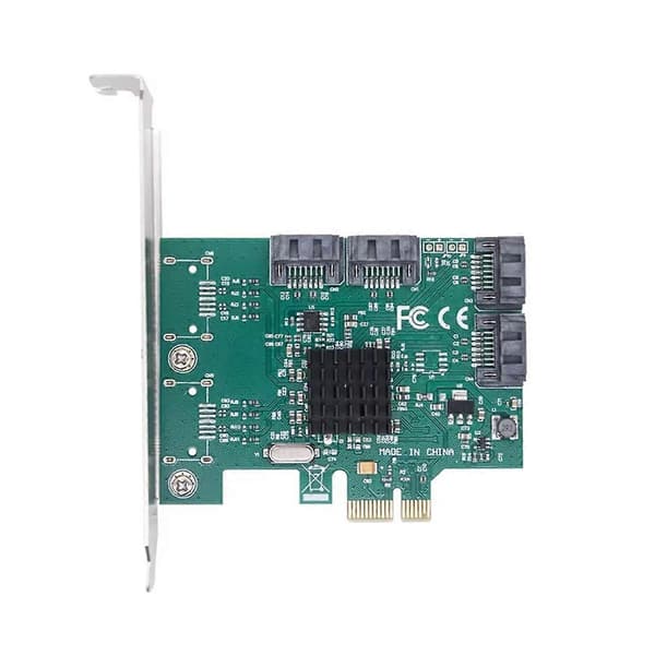 SATA PCIE udvidelseskortadapter PCI Express X1 til 4 Port SATA3.0 Controller 88SE9215 Chip PCI E PCI