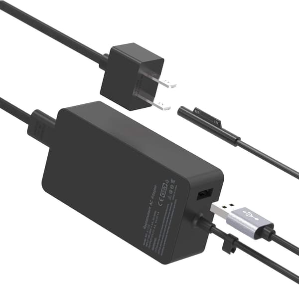 2025 Seneste Model 65W Surface Pro Laptop Oplader til Microsoft Surface Pro 10/9/8/7/6/5/4/3/X, Windows Surface Laptop 6/5/4/3/2/1