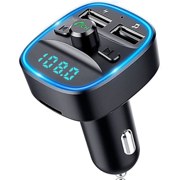 Bluetooth FM-sender med dobbelte USB-porte til biloplader