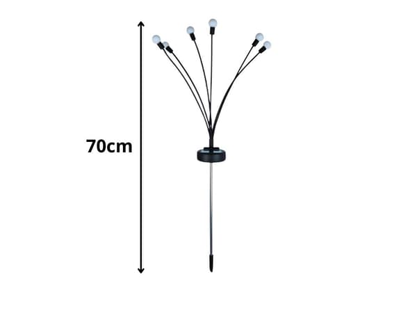 Solcellelamper kugle 2 stk RGB LED 70 cm
