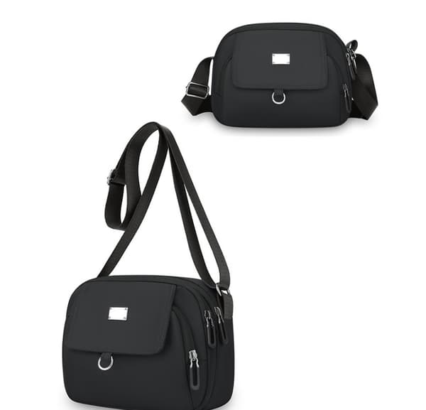 Stilfuld 2025 Crossbody-taske i nylon til kvinder Sort