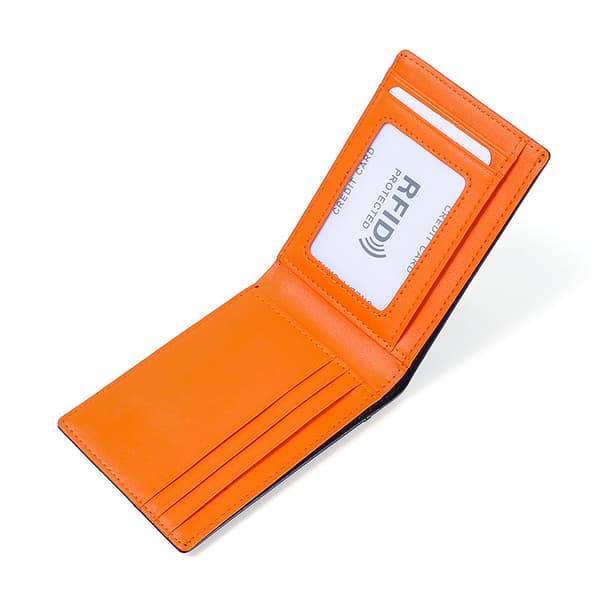 Herremode Ægte Læderpung Anti-RFID Kort Pung