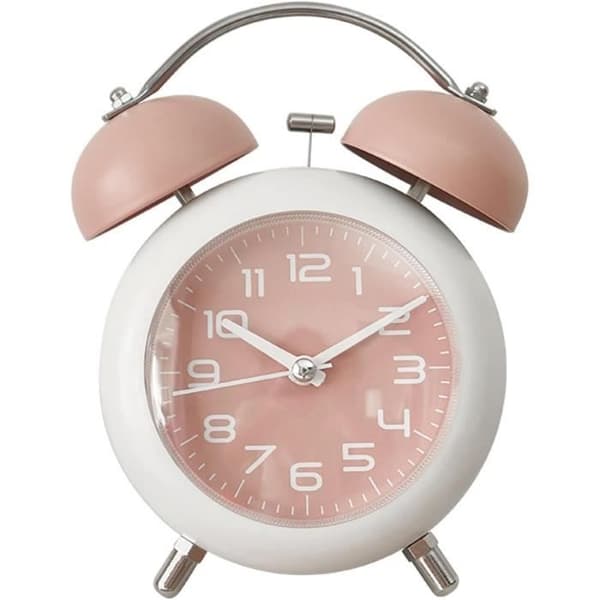 Silent Non-Ticking Analog Alarm Clock, Portable Travel Alarm Clock, Snooze Function, Retro Desk Clock, Electronic Mechanisms