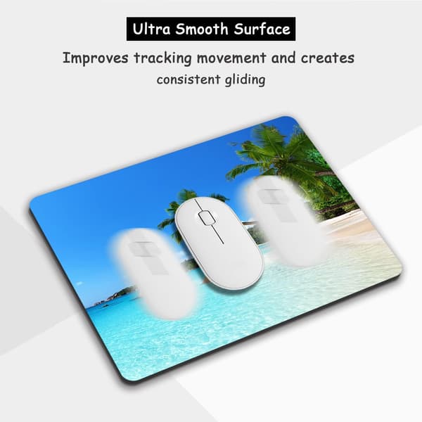Musematte, sklisikker gummimatte med strandtema, søt spillmusematte for bærbar PC og datamaskin, tilpasset musematte