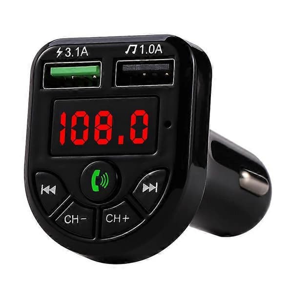 Ny LED FM-sändare Bluetooth 5.0 Bilkit Dubbel USB Billaddare 3.1A 1A 2 USB MP3 Musikspelare stöder TF/U-disk
