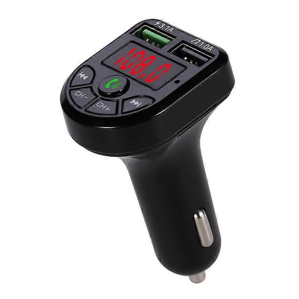 Ny LED FM-sändare Bluetooth 5.0 Bilkit Dubbel USB Billaddare 3.1A 1A 2 USB MP3 Musikspelare stöder TF/U-disk
