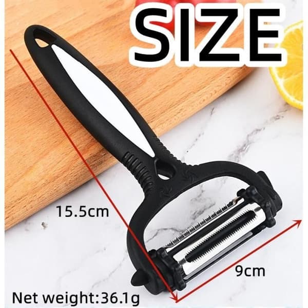 (Svart) Grönsaksskalare - Universal - 420 Rostfritt Stål - Ergonomisk Design - Multifunktionell