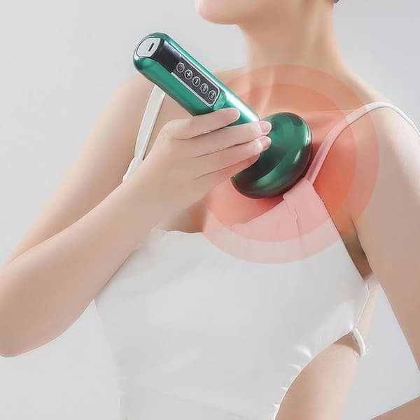 (Vit) Anti-Cellulit Massager - Serenya - Elektrisk - Värmefunktion - 3-i-1 Design - Trådlös White