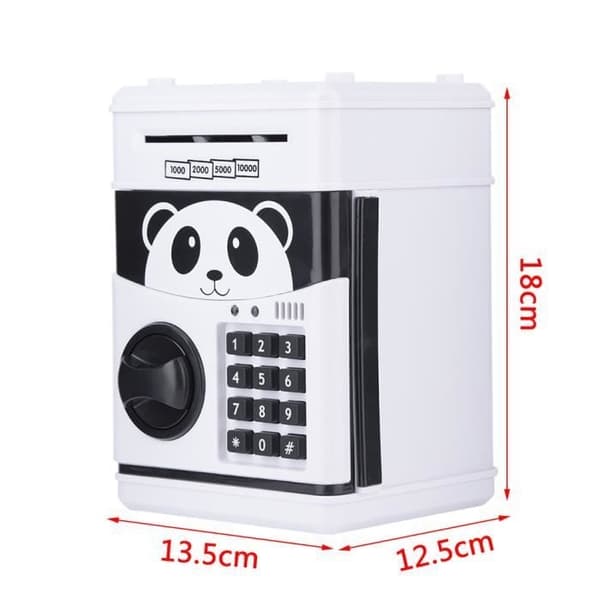 Panda-säästölipas kassalaskurilla