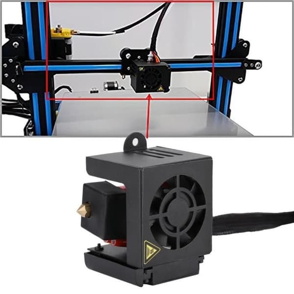 Omfattende hot-end J-hoved til 3D-printer i rustfrit stål med sprøjtedyse-sæt til Creality CR-10 / 10S / S4 /