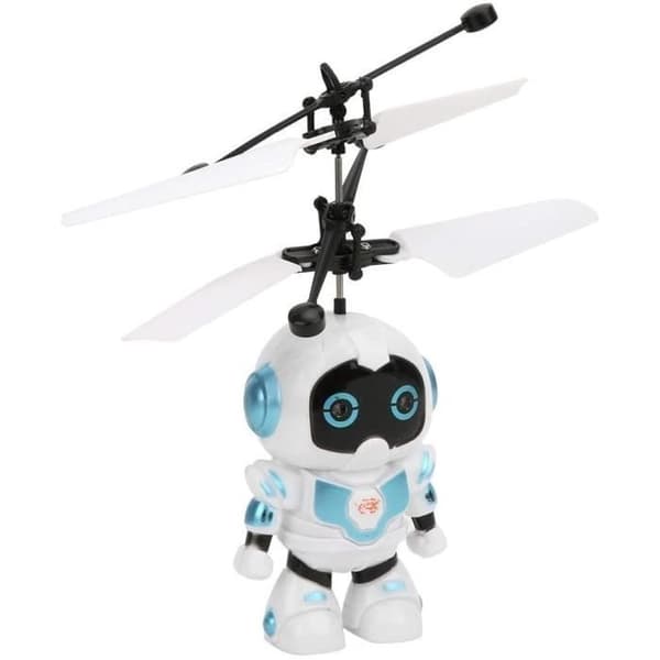 Induktionsfjädringsrobotflygplan, Mini Hand Spinner Drönare Helikopter Flyg Induktion RC Drönarleksak Present till Barn