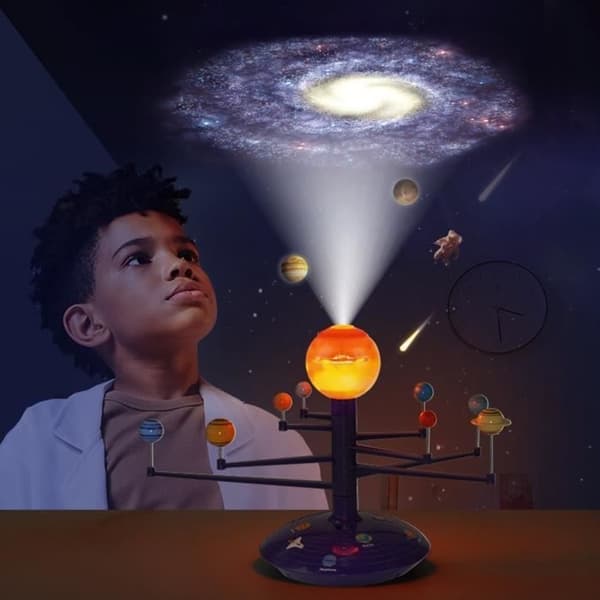 Sol System 8 Planeter Programmerbar Projektor DIY Model Sæt Stemmeprojektor STEAM Uddannelsesgave