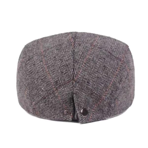 Herre Flat Cap - Beret - Uld - Vinter - Grå