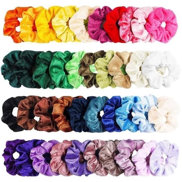 40 st Sammet Hår Scrunchies Elastiska Hårband Hårband Snoddar SHM90801016 Hårklämma Elastisk Scrunchie