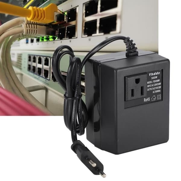 AC Transformator 220V til 110V EU Plugg 300W -RAI