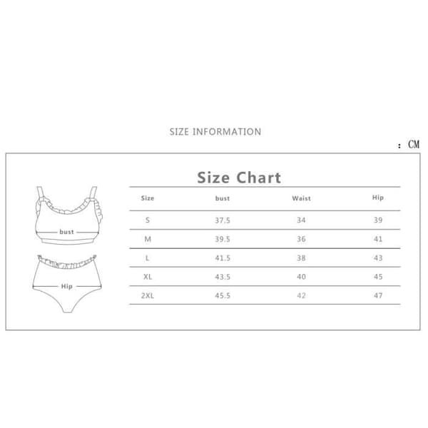 Bikini för damer - Blommigt tryck - Märke - Modell - Volangsnörning - Vit White m