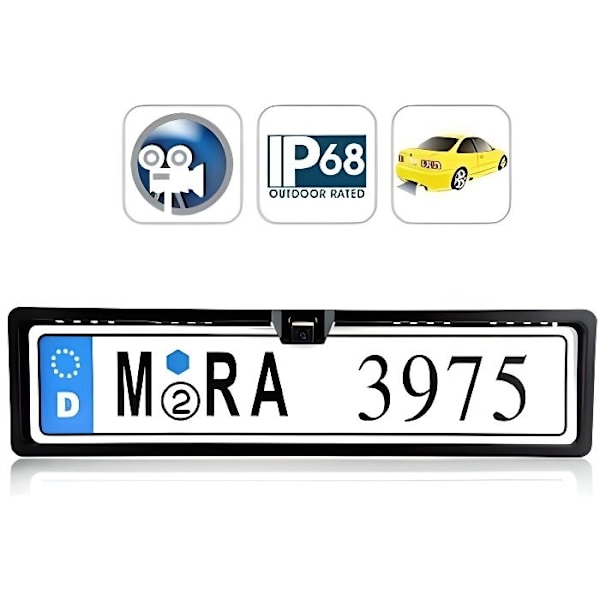 EU nummerplade bakkamera