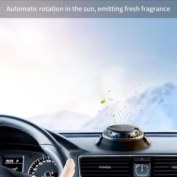 Solarbil Luftfrisker Diffuser, Solar Eterisk Olje Diffuser for Bil, Lukter Godt i Bilen Din