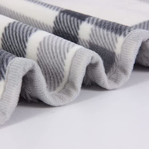 Fleeceponcho for kvinner, pleddfleece-sjal, varm vinterkappe med knapper, rutete teppe
