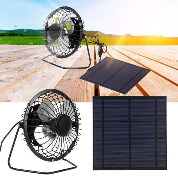Ventileret solpanel strømforsyning, 5W fotovoltaisk solpanel opladersæt, holdbart til