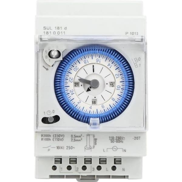 SUL181D Mekanisk Timer 15 Minutter 24 Timer Relé Tidsbryter 250VAC 16A-LAT