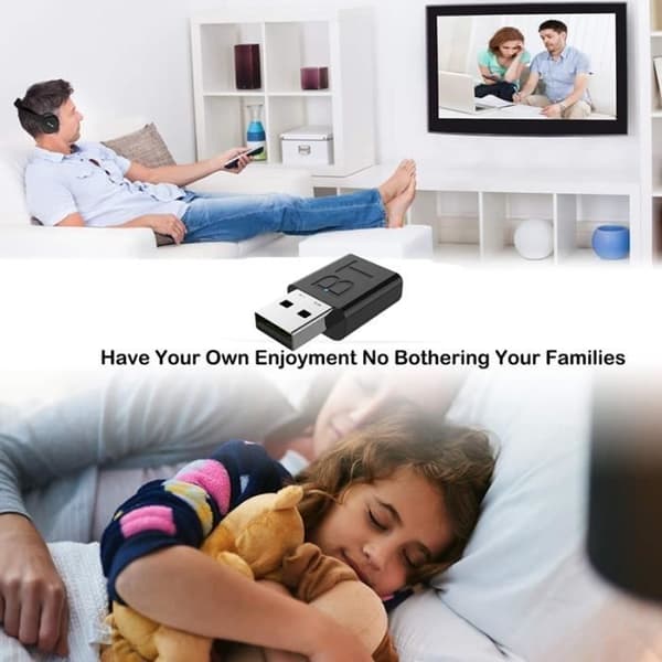 (blå) GOBRO - YSILLA Bluetooth Trådlösa TV-hörlurar - Djup Bas - Blå blue
