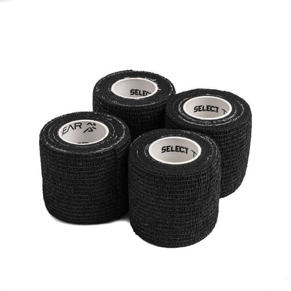 (musta) Erä 4 sukkanauhaa Select black
