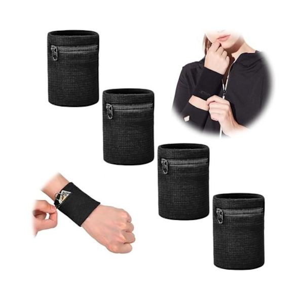 Armbandsplånbok - Ej specificerad - 4 stycken - Elastisk - Andningsbar - Svart