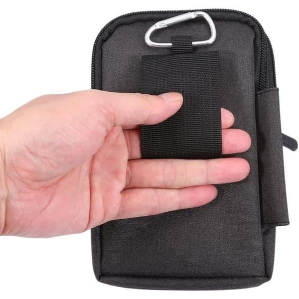 (Sort) Bæltetaske - Universal - 6,3 tommer - Nylon - Sort - Til mænd Black