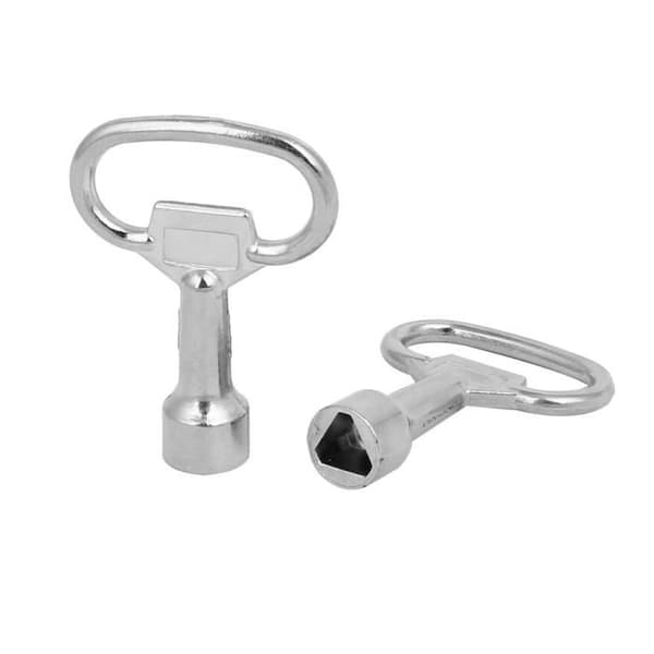 SOURCING MAP Möbelås Triangulär Hylsnyckel för Triangulärt Panellås 9.5mm x 8.5mm Skräpnyckel 2st