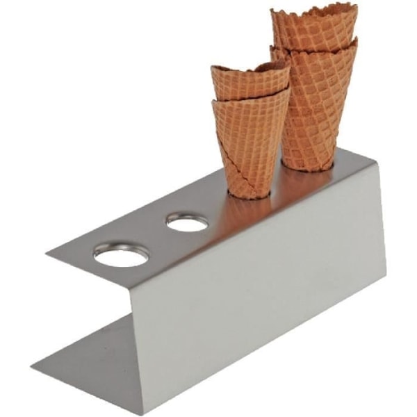 Iskremkjegleholder - APS - 4 hull - Rustfritt stål