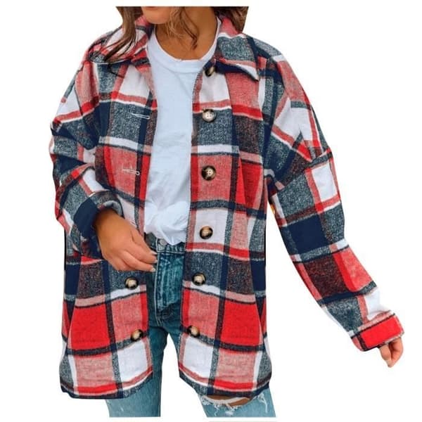 (Röd) Dam Casual Långärmad Kappa LIX201028625RDS Red L
