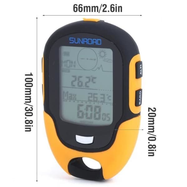 HAG FR500 Multifunktionel Udendørs Bil Altimeter Barometer Termometer Hygrometer Kompas