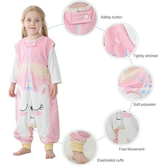 (m-Rose) Barnsovsäck - AMOUNE - Vinterpyjamas sovsäck - Rosa - Unisex - 1-6 år Pink m