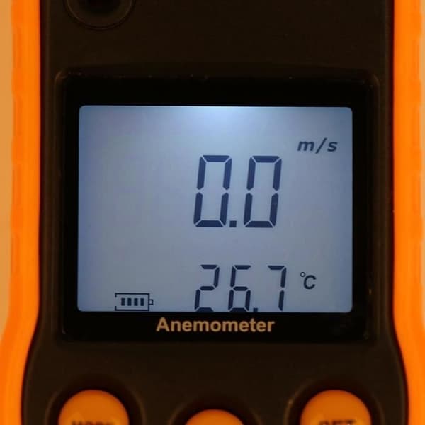 Digitalt Anemometer - EJ.LIFE - GM818 - Bagbelyst LCD - Vindhastighedsmåling - Bærbar
