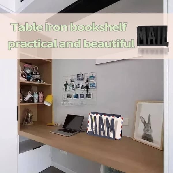 (Sort) Postsorterer - Sort Metal - Brevholder - Elegant Design - Kompakt - Holdbar Black