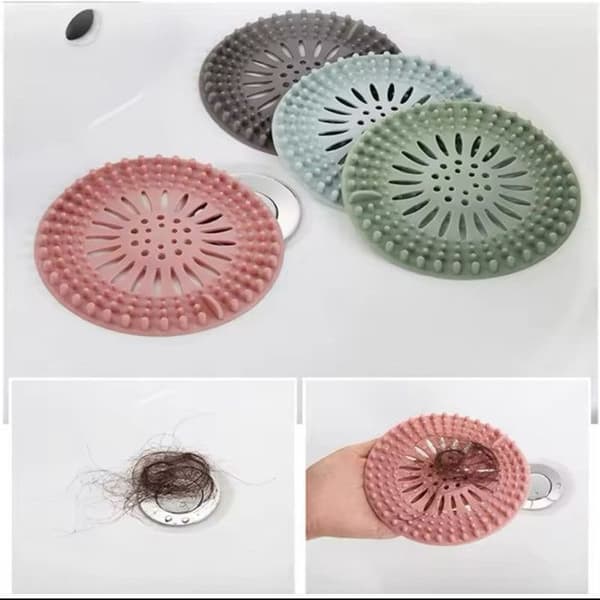 CulinaX® - 3-pack Silikon Hårfångare Filter Skyddar Avlopp Universal 13cm Diskbänk Dusch