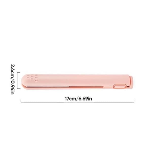 Mini Multifunksjonell Krølltang, Mini Dobbel Krølltang, Mini Rettetang og Krøller 2 i 1, Mini Trådløs Krølltang (Rosa)
