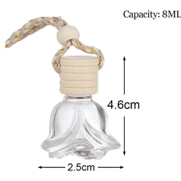 10 stk. 8 ml bilhengende diffuser, hengende eterisk oljediffuser, påfyllbar