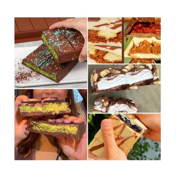 Chokoladeform - Noname - Sæt med 2 - Fødevaregodkendt silikone - Non-stick - Multifunktionel